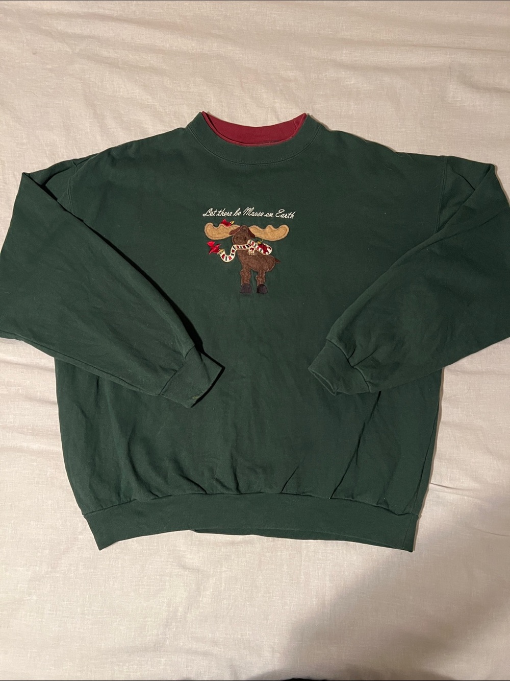 Vintage Christmas Moose Crewneck